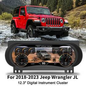 Swlt-gd-jl01 Starwaylucktec 12.3inch Lcd Digital Instrument Cluster For Jeep Wrangler Jl/gladiator 2018-2023