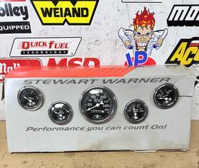 82227 Stewart Warner - Classic Wings Black Face 5 Gauge Only Mechanical Speedo