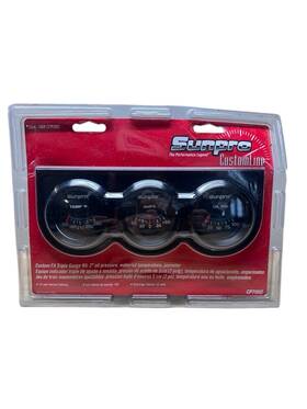 Cp7992 Sunpro 2 Inch Triple Gauge Kit Black Oil Psi Water/oil Temp Ammeter