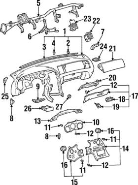 55410-14510 Toyota Genuine Cluster Visor 55410-14510 Toyota Genuine Cluster Visor