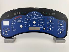 Ck100024dled4-style Us Speedo Blue Silverado/sierra Gauge Face For Clusters 99-02 Diesel- Style 2