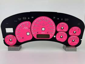 Ck100024led8 Us Speedo Pink Silverado/sierra Gauge Face For Clusters 99-02 2500 Gas