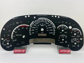 Ss120054dled1 Us Speedo Black Silverado/sierra Gauge Face For Clusters 03-05 2500/3500 Diesel