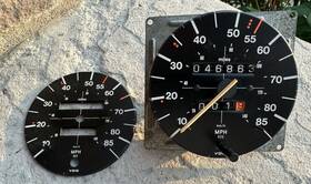 251957057bex Vdo Speedometer With Spare Face Oe 80-82 Volkswagen Vanagon Nice Vw