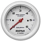 Auto 200752 Pro-comp White Phantom Marine Tachometer Diameter: 3-3/8 Range. Fixed Price $203.99.
