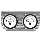 Vintage Finned Dual Bezel Mount W/ Aurora Fuel And Water Gauges. Fixed Price $129.95.
