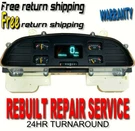 Repair Service Chevrolet Impala Caprice Ss Speedometer Instrument Gauge Cluster. Fixed Price $124.95.