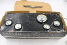 Aurora Gauge Lot Of 5 Oil, Water, Speedometer, Fuel, Volts Open Box. Fixed Price $37.00.
