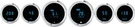 Dakota Digital Universal Solarix Series Gauges With Blue Display And. Fixed Price $836.99.