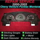 Gm Repair Service 2000-05 Chevy Venture Pontiac Montana Instrument Gauge Cluster. Fixed Price $59.99.
