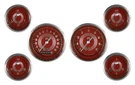Classic Instruments V8RS01SHC Red Steelie Six Gauge Set. Fixed Price $1024.95.