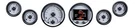 Dakota Digital Universal 3/8" & 1/16" Analog Gauges Silver Alloy HDX-2060-S. Fixed Price $1543.75.