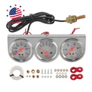 2'' 52MM Mechanical Chrome Triple Gauge Kit Water Temp Oil Pressure Volt Meter. Fixed Price $25.86.