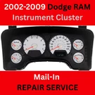 2002-09 Dodge Ram 1500 2500 3500 Instrument Speedometer Cluster Repair Service. Fixed Price $119.00.
