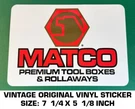 Matco Premium Tool Boxes - Vintage Original Vinyl Decal Sticker Automotive. Fixed Price $10.14.