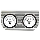 Vintage Finned Dual Bezel Mount W/ Aurora Fuel And Water Gauges. Fixed Price $129.95.