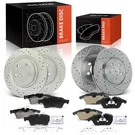 Front & Rear Drilled Brake Rotors Pad For Jaguar Xf S-type XJ8 326 Mm. Fixed Price $269.08.