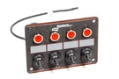 Longacre 52-44865 Black Anodized Dash Mount Switch Panel With Toggles. Fixed Price $118.02.