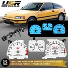 Blue/green Glow Gauge White Overlay For 88-89 Honda Crx Si Instrument Cluster. Fixed Price $39.95.