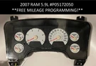2007 Ram Diesel Cummins 5.9 Instrument Gauge Cluster Speedometer * Any Miles. Fixed Price $399.95.