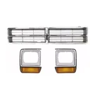 Grille Chrome Headlight Bezels Lh&rh For 1986-1990 Dodge Full Size Pickup. Fixed Price $145.99.
