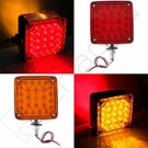 2XAMBER/RED Double Face Stud Mount Cab Fender Stop Turn Signal Tail 52 Led Light. Fixed Price $34.46.