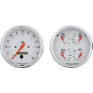 Omega Kustom Quad Gauge And Electric Speedo, 4-5/8, Kool White. Fixed Price $415.99.