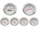 Motor Racing Classic White 6 Gauge Set Mechanical Speedometer Mph F Psi. Fixed Price $197.59.