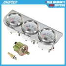 Universal 2'' 52MM Chrome Volt Water Oil Pressure Triple 3 Set Kit. Fixed Price $28.97.