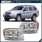 Headlights Assembly For 1999-2004 Jeep Grand Cherokee Front Headlamp Replacement. Fixed Price $63.99.