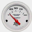 Auto 200758 Pro-comp White Phantom Marine Oil Pressure Gauge Diameter: 2-1. Fixed Price $52.99.