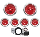 Motor Racing Classic Red 6 Gauge Set Gps Speedometer Mph F Psi 85MM 52MM. Fixed Price $259.34.