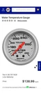 Mechanical Coolant/water Temperature Gauge - Autometer. Fixed Price $80.00.