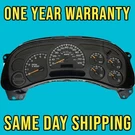 2003-2006 Chevy Silverado Yukon Tahoe Sierra Suburban Avalanche Gauge Cluster. Fixed Price $129.95.