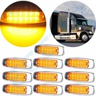 10X6.5" Cab/side Turn Signal Marker Lights 12LED Yellow Stainless Rim Sealed. Fixed Price $35.54.