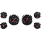Omega Kustom 6-GAUGE Set, Mechanical Speedometer, Black Top. Fixed Price $437.99.