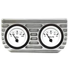 Vintage Finned Dual Bezel Mount W/ Aurora Oil And Volt Gauges VPAGB2OV Rat. Fixed Price $129.95.