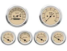 Motor Racing Classic Beige 6 Gauge Set Mechanical Speedometer Kmh Bar. Fixed Price $190.94.