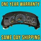 1999-2002 Chevy Silverado Yukon Tahoe Sierra Suburban Avalanche Gauge Cluster. Fixed Price $139.95.