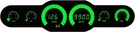 Universal 6 Analog Dash Panel Green Led Bargraph Gauges Made In The Usa. Fixed Price $404.75.