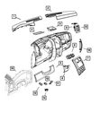 Genuine Mopar Cluster Bezel 1EQ901DHAD. Fixed Price $63.50.