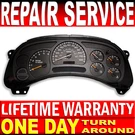 2003-2007 Gm Chevy Sierra Silverado Instrument Gauge Cluster Full Repair Service. Fixed Price $119.99.