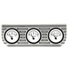 Vintage Finned 3 Bezel Mount W/ Aurora Oil, Volt And Water Gauges. Fixed Price $179.95.