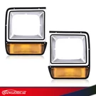 Fit For Dodge Pickup Truck Headlight Headlamp Bezel W/ Corner Parking Pair. Fixed Price $34.20.
