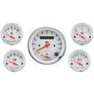 Omega Kustom 5-GAUGE Set, 3-3/8 Speedo/tach Combo, Kool White. Fixed Price $469.99.