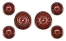 Classic Instruments V8RS01SHC Red Steelie Six Gauge Set. Fixed Price $1024.95.