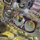 3 Gauge Under Dash Instrument Chrome Panel Hot Rod Custom Car Truck Vtg Style 2". Fixed Price $26.99.