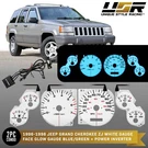 Blue/green Glow Gauge White Overlay For 96-98 Jeep Grand Cherokee Zj Cluster. Fixed Price $49.95.