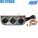 Mechanical 2'' 52MM Chrome Triple Gauge Set Water Temp Oil Pressure Amp Meter. Fixed Price $25.00.