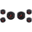 Omega Kustom 6-GAUGE Set, Electric Speedometer, Black Top. Fixed Price $490.99.